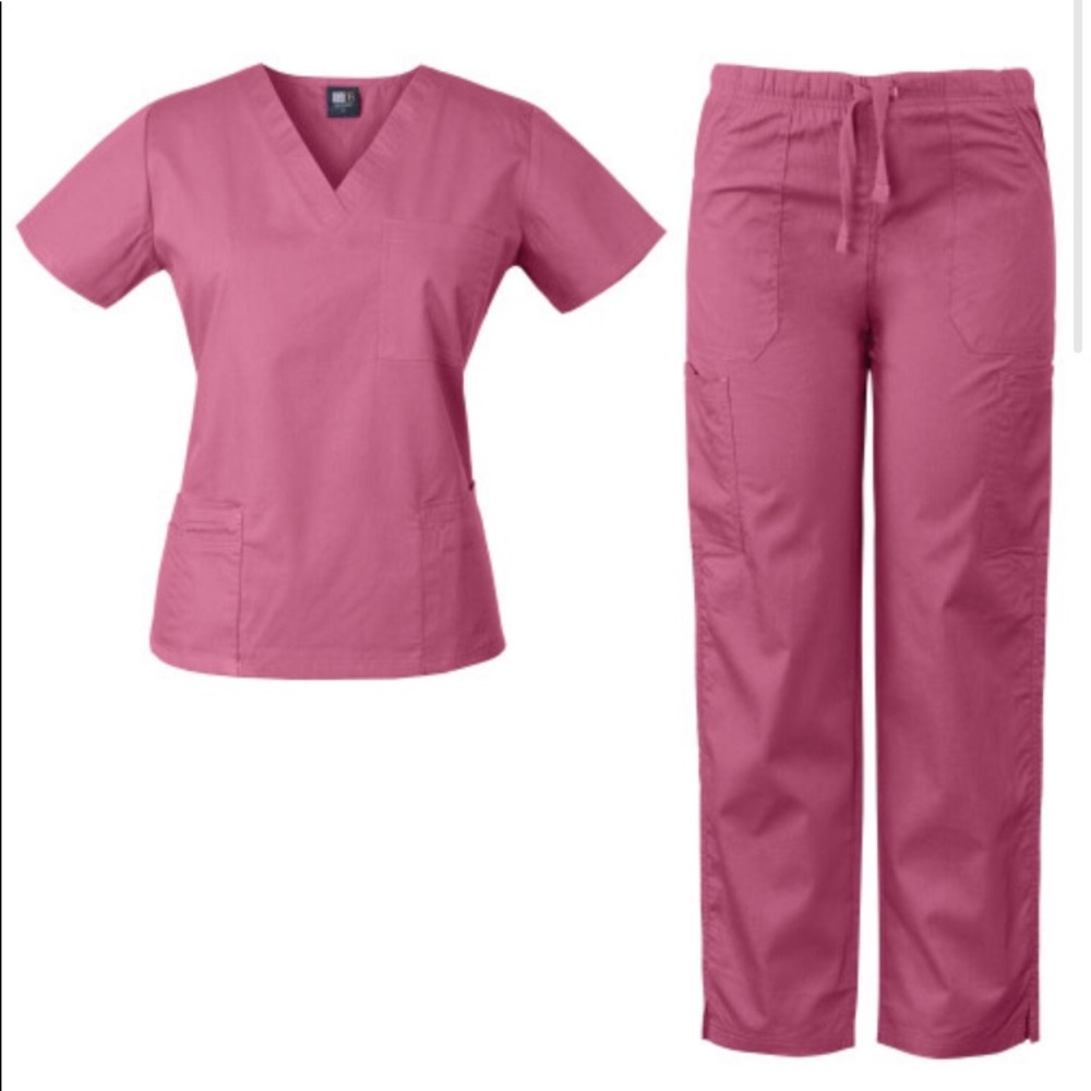 🍒09 7891 MedGear Women Scrub Set Wild Rose LARGE